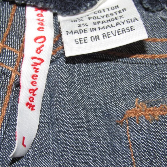 NWT HOUSE OF FREEDOM Dark Wash Pull-On Blue Jeans Size L - Picture 7 of 7